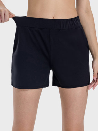 Elastic Waist Active Shorts