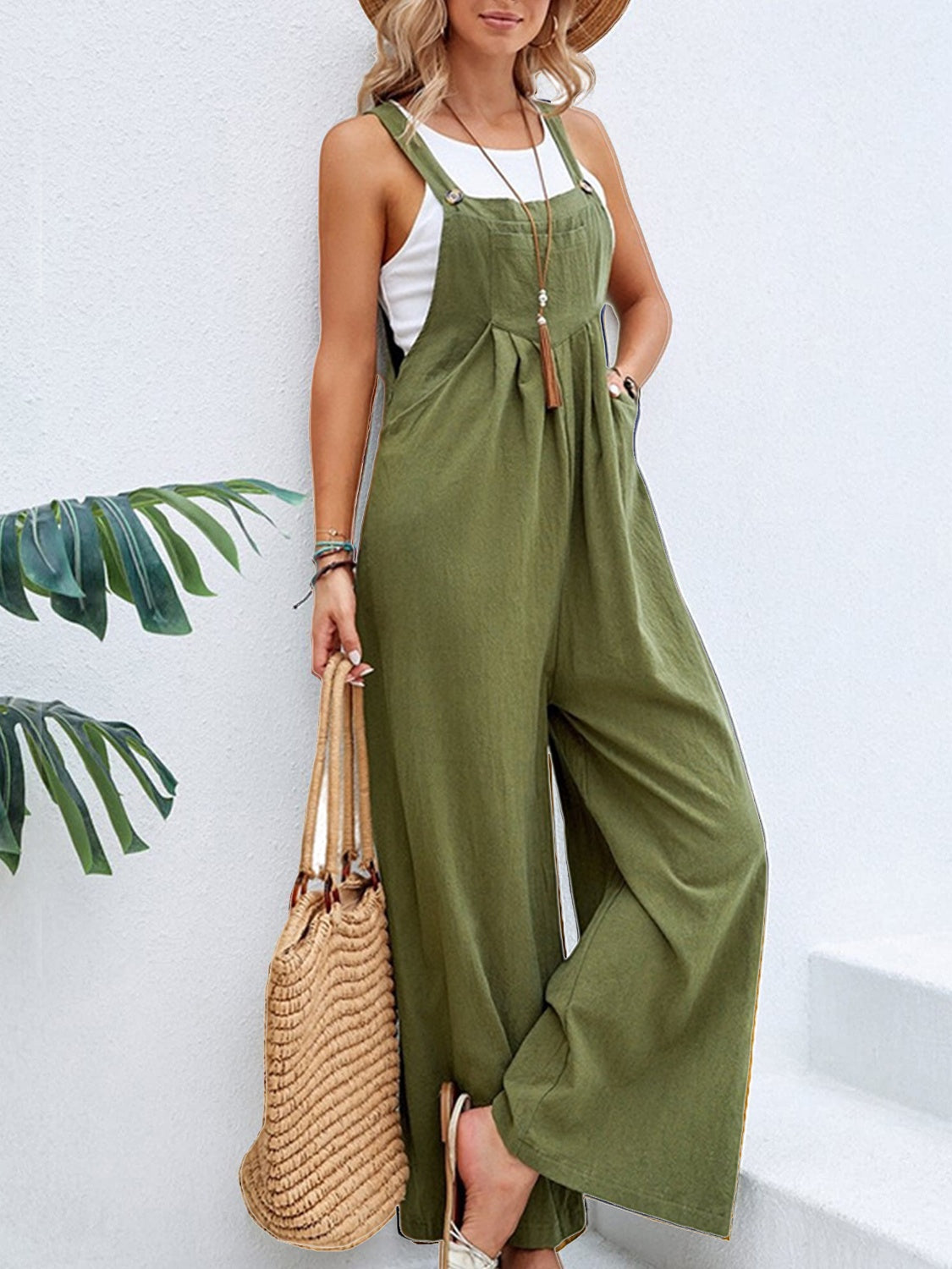 Women's Back-to-School Overalls Moss