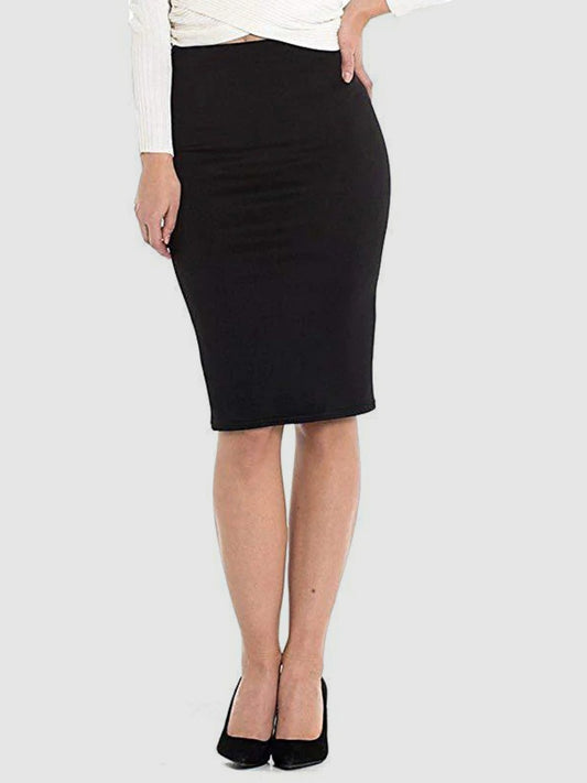 High Waist Wrap Skirt Black