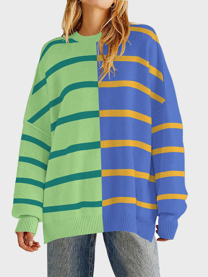 Classic Striped Sweater Green