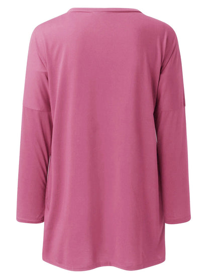 Full Size Round Neck Long Sleeve T-Shirt Moonlit Mauve