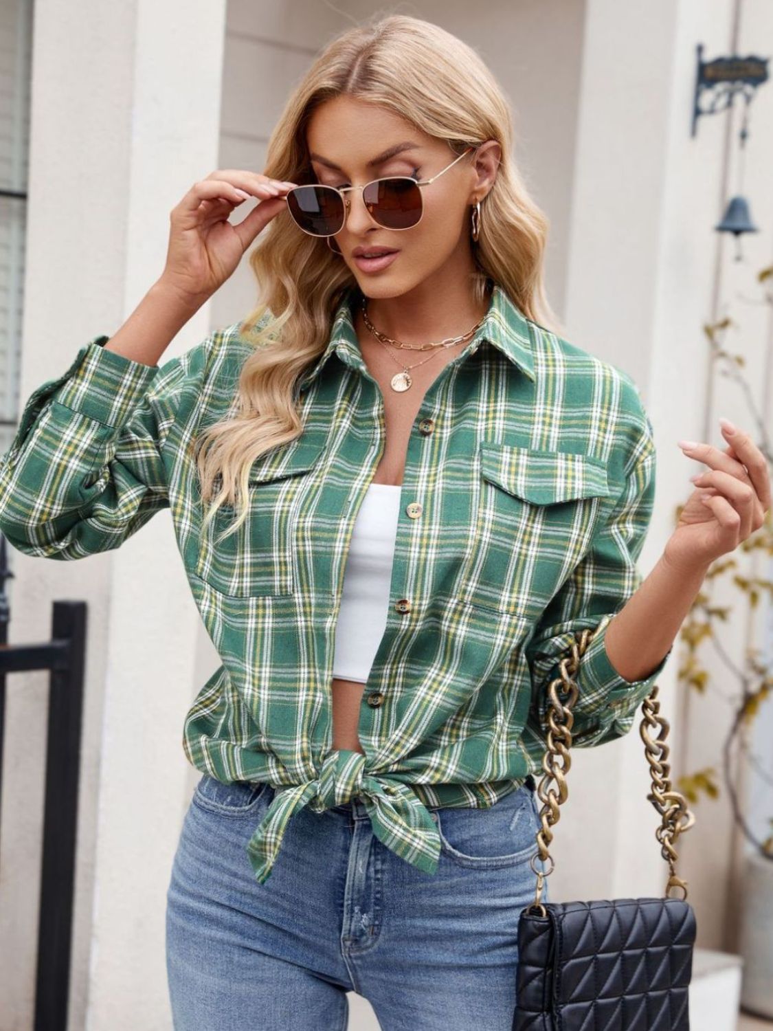 Classic Plaid Button-Down Shirt