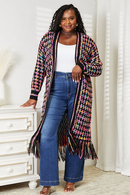 Boho Rainbow Fringe Cardigan