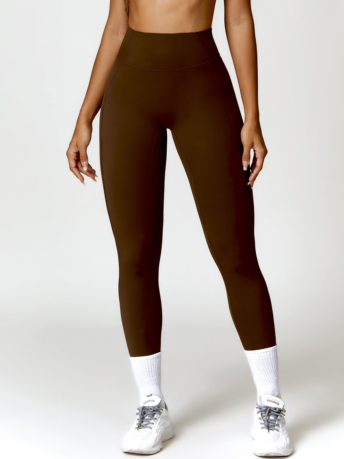 High Waist Active Leggings Brown