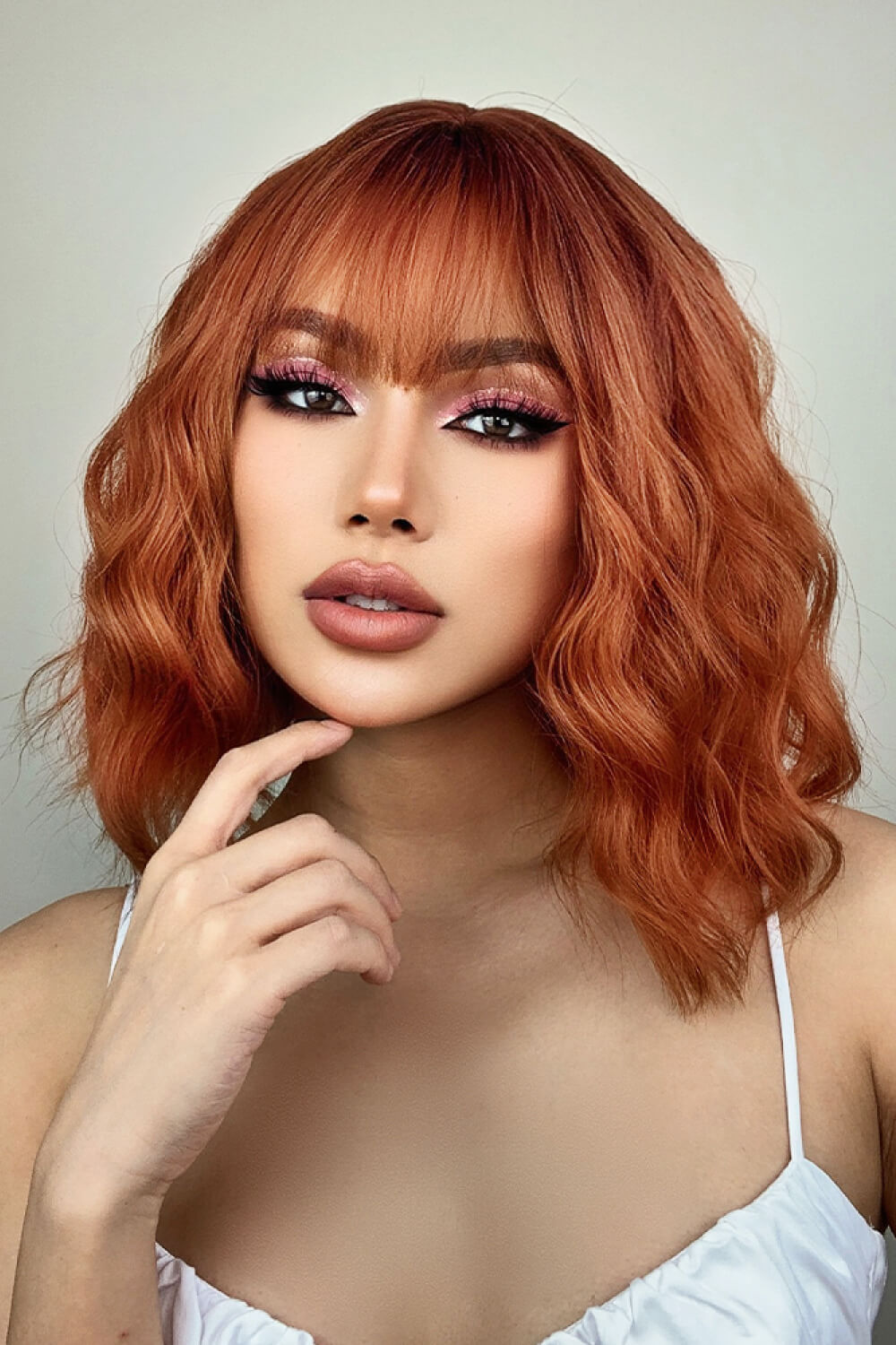 12" Wavy Bob Wig Ochre One Size