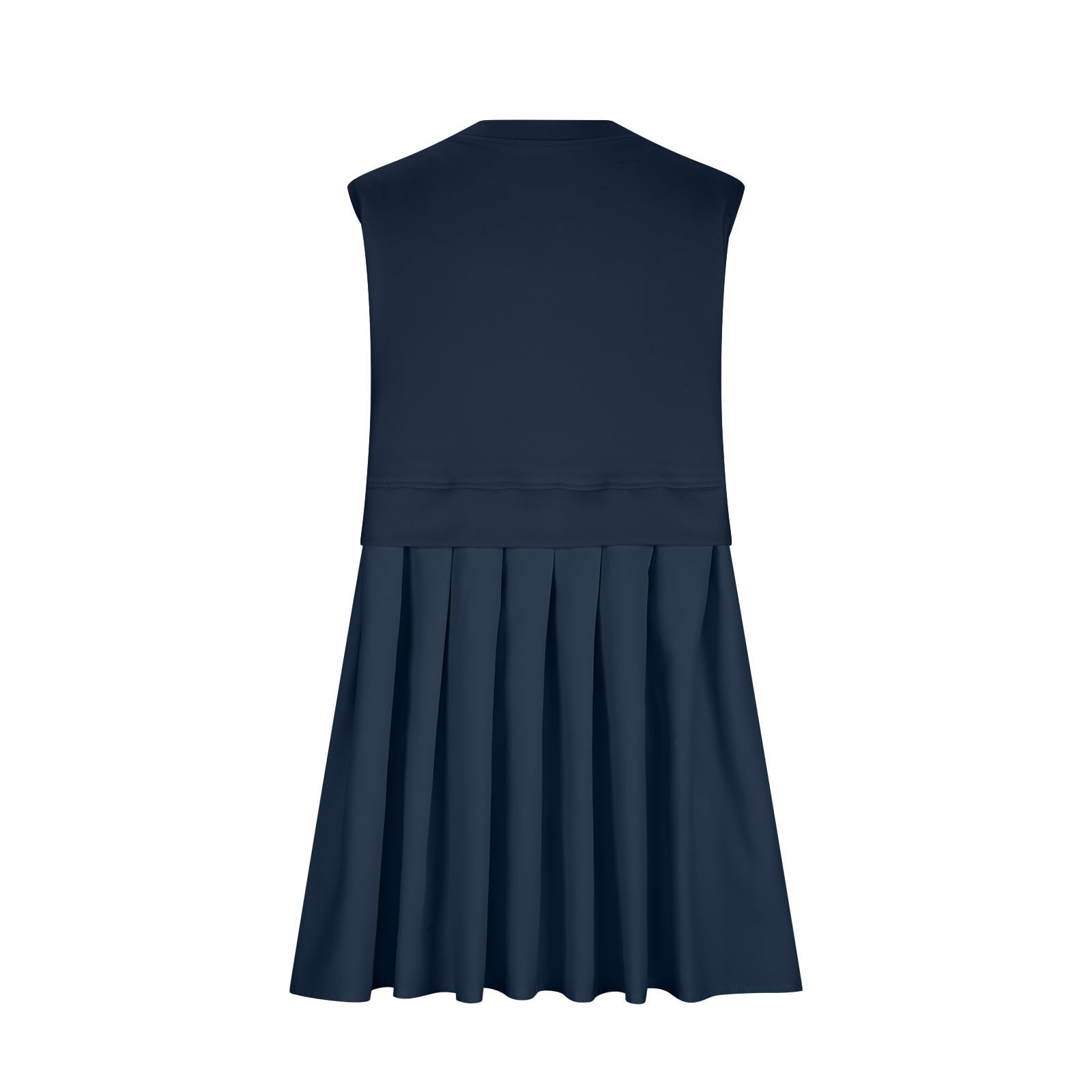 Back-to-School Classic Pleated Mini Dress Navy