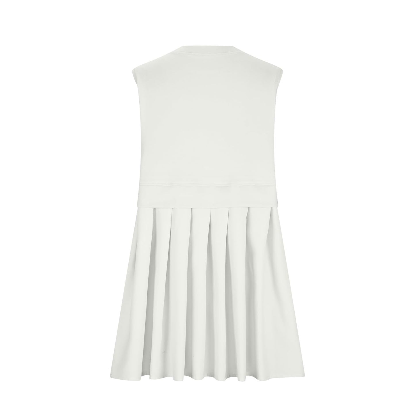 Back-to-School Classic Pleated Mini Dress Ivory