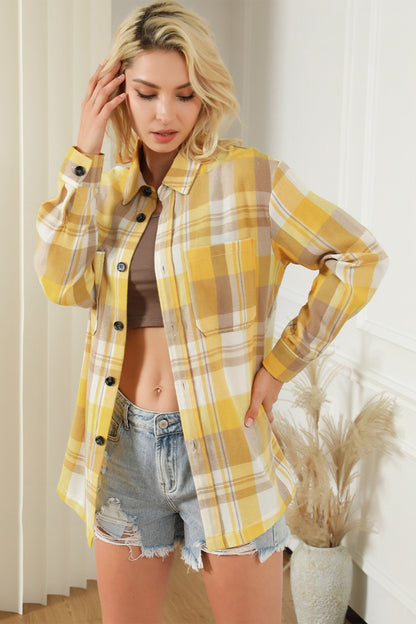 Women's Plaid Button-Down Shirt