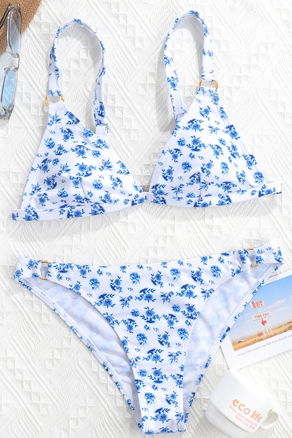 Floral High-Leg Bikini Set