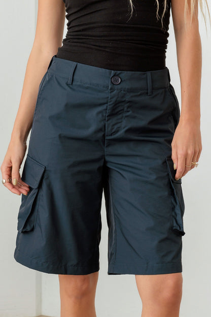 Le Lis Navy Cargo Bermuda Shorts Navy