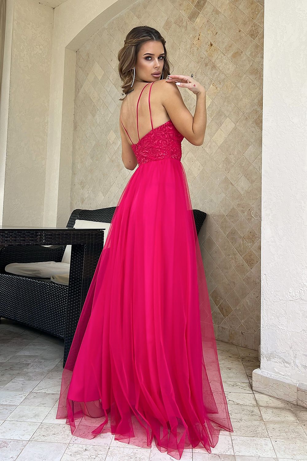 Elegant Heart Neckline Bridesmaid Dress