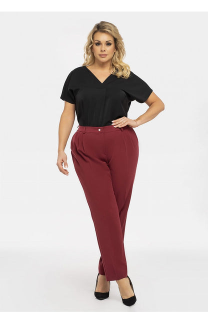 Plus Size Pleated Work Pants