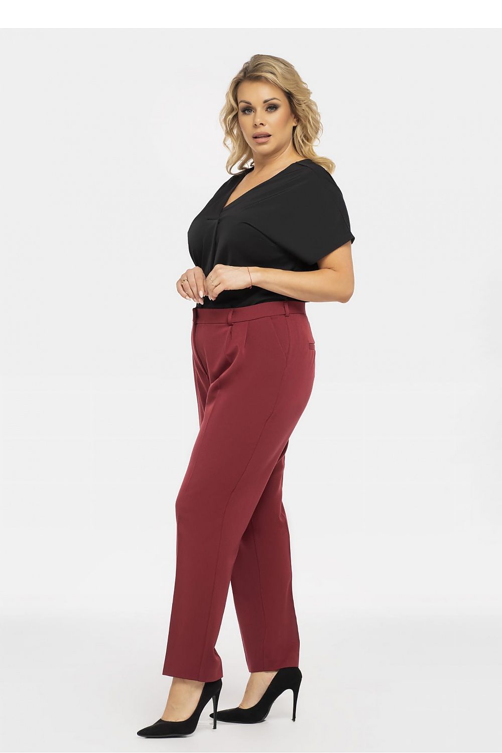 Plus Size Pleated Work Pants