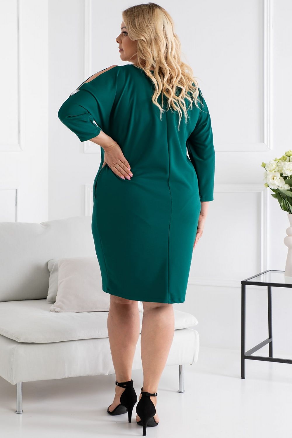 Plus Size Split Sleeve Dress