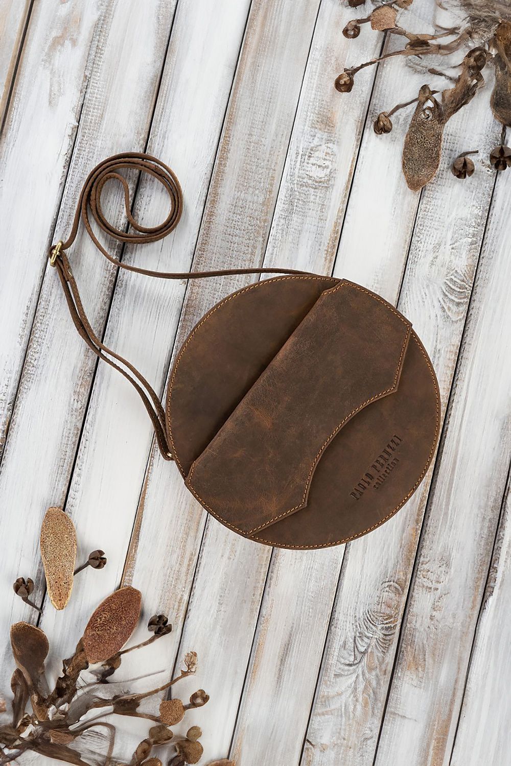 Leather Bucket Bag brown one-size-fits-all