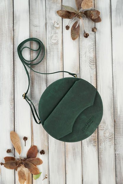 Leather Bucket Bag green one-size-fits-all