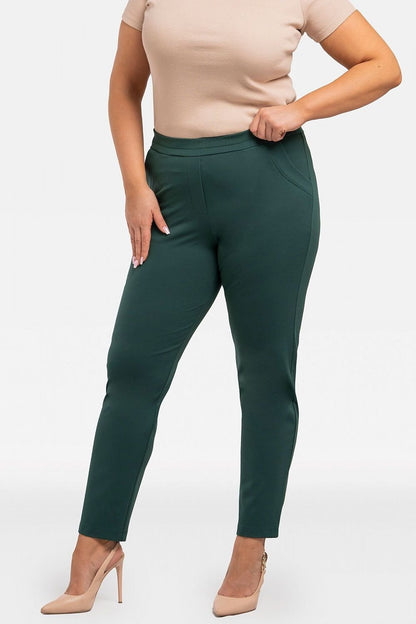 Plus Size Knit Jogger Pants green