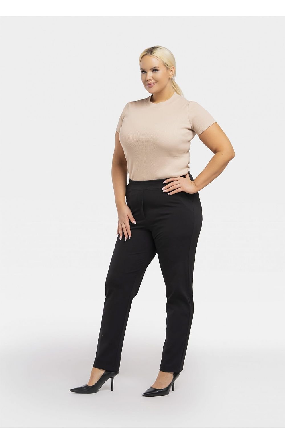 Plus Size Knit Jogger Pants