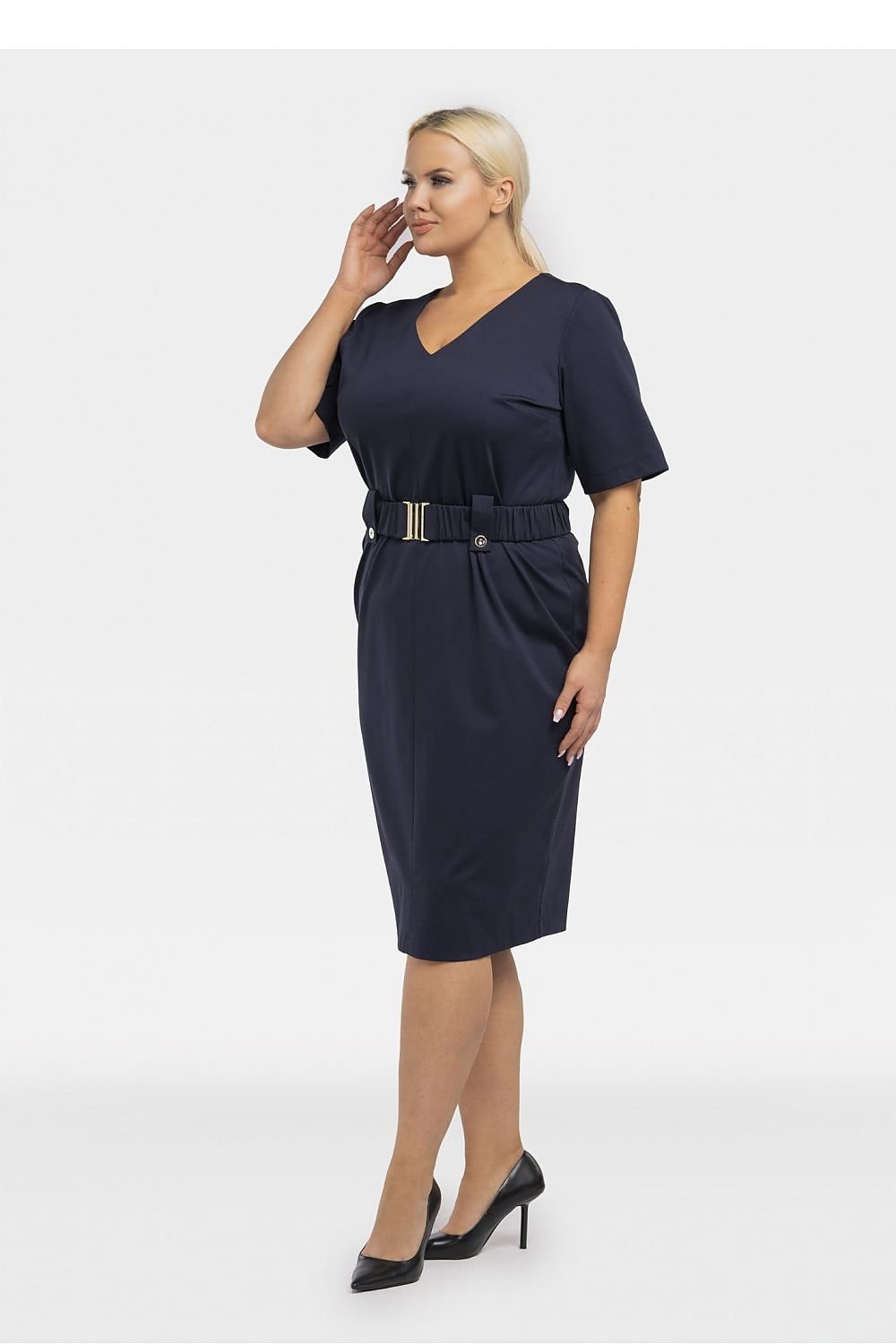 Plus Size Knit Pencil Dress