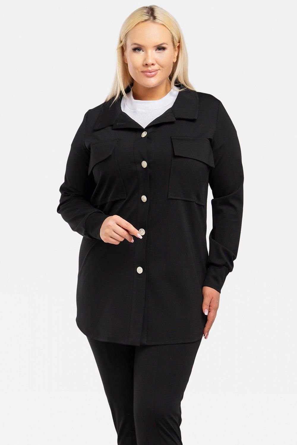 Plus Size Oversized Shirt black