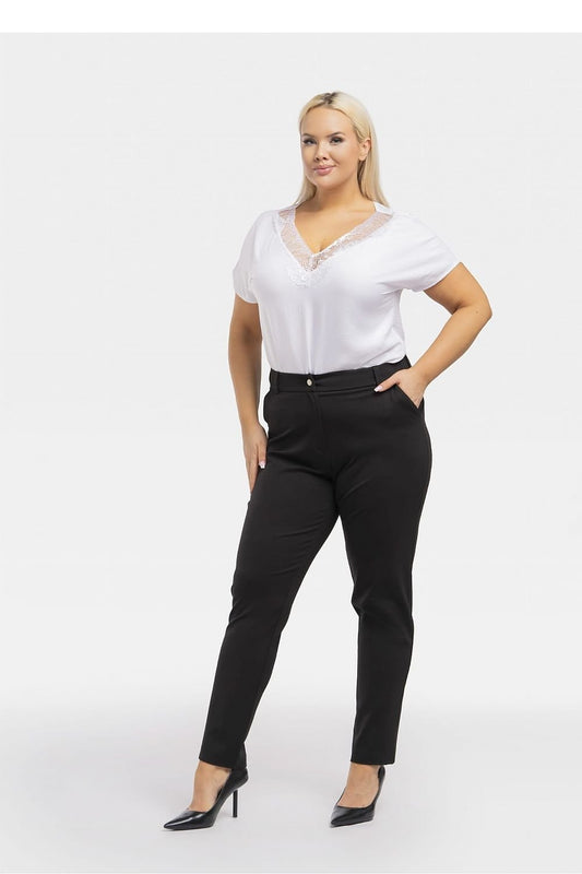 Plus Size Knit Formal Pants