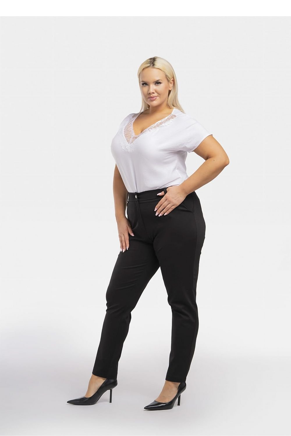 Plus Size Knit Formal Pants