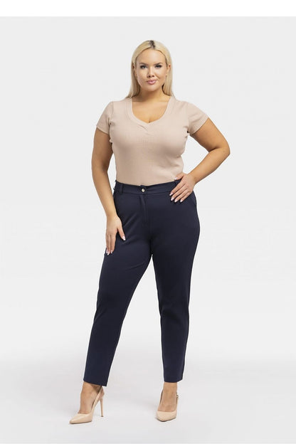 Plus Size Knit Formal Pants