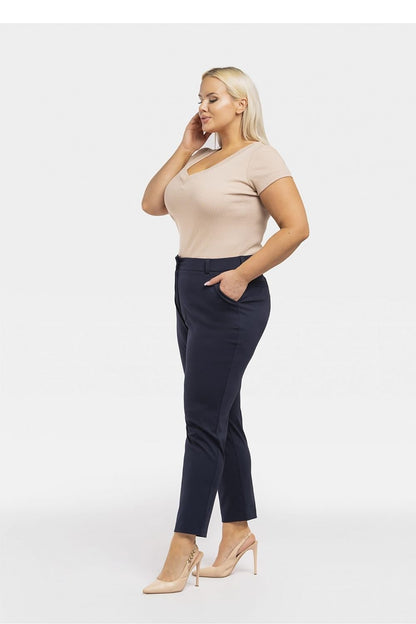 Plus Size Knit Formal Pants