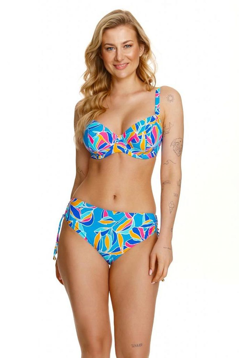 Multicolor Tie-Side Bikini Bottoms