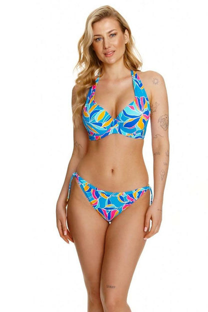 High-Waisted Floral Tie-Side Bikini Bottoms