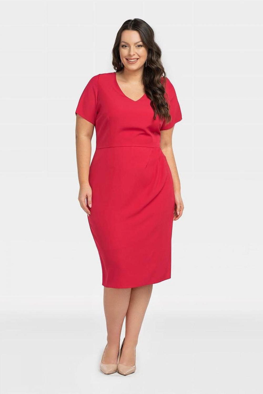 Plus Size Draped Pencil Dress