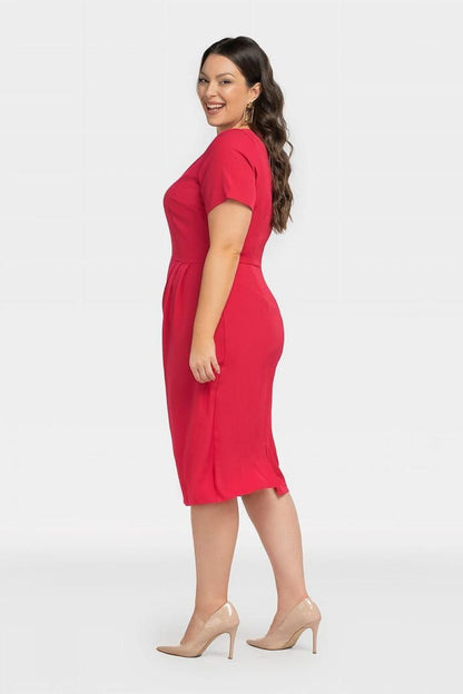 Plus Size Draped Pencil Dress