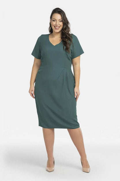 Plus Size Draped Pencil Dress