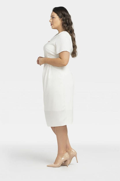 Plus Size Draped Pencil Dress