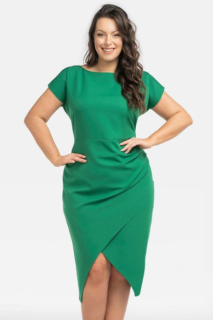 Plus Size Wrap Dress green