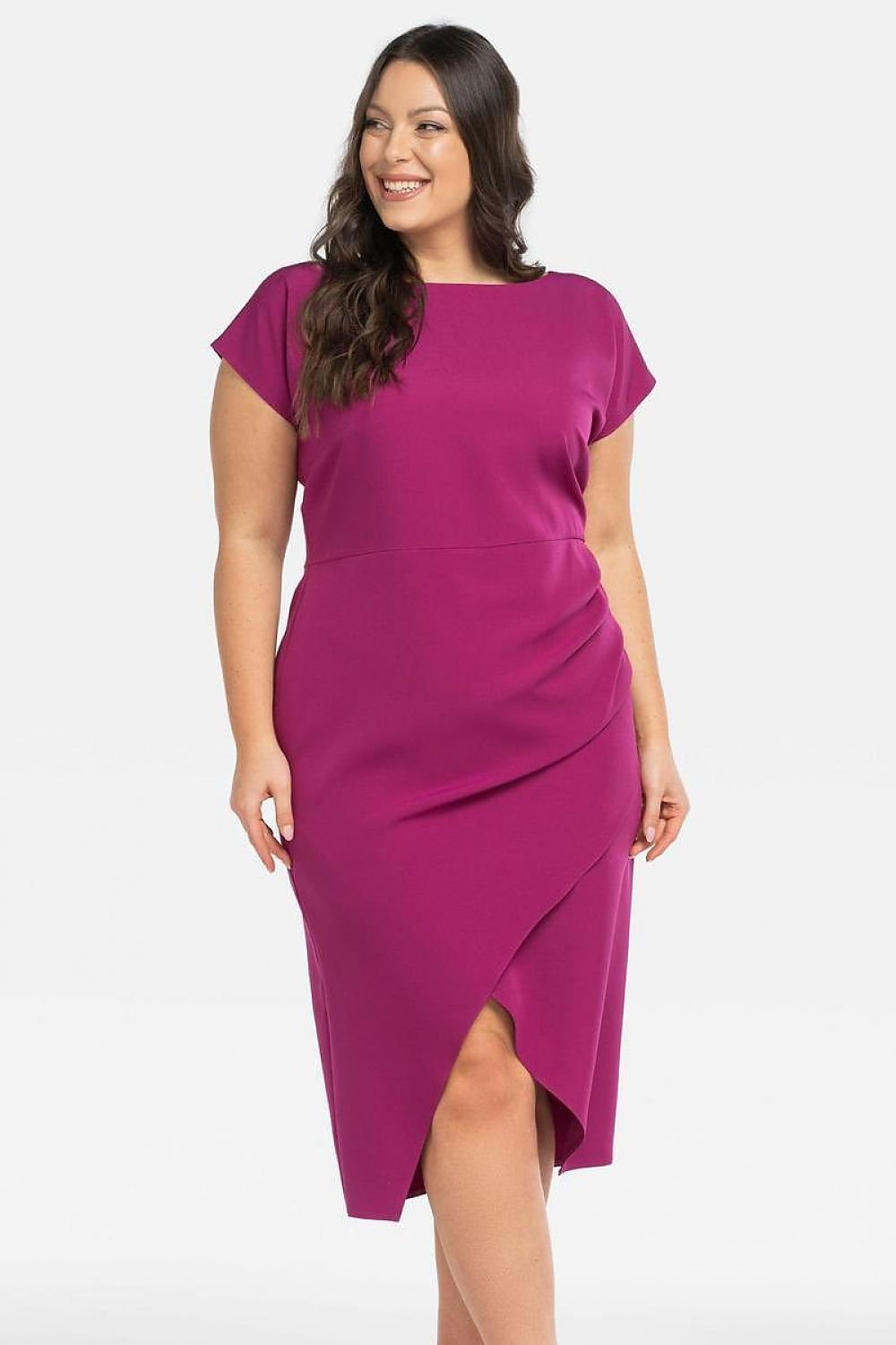 Plus Size Wrap Dress pink