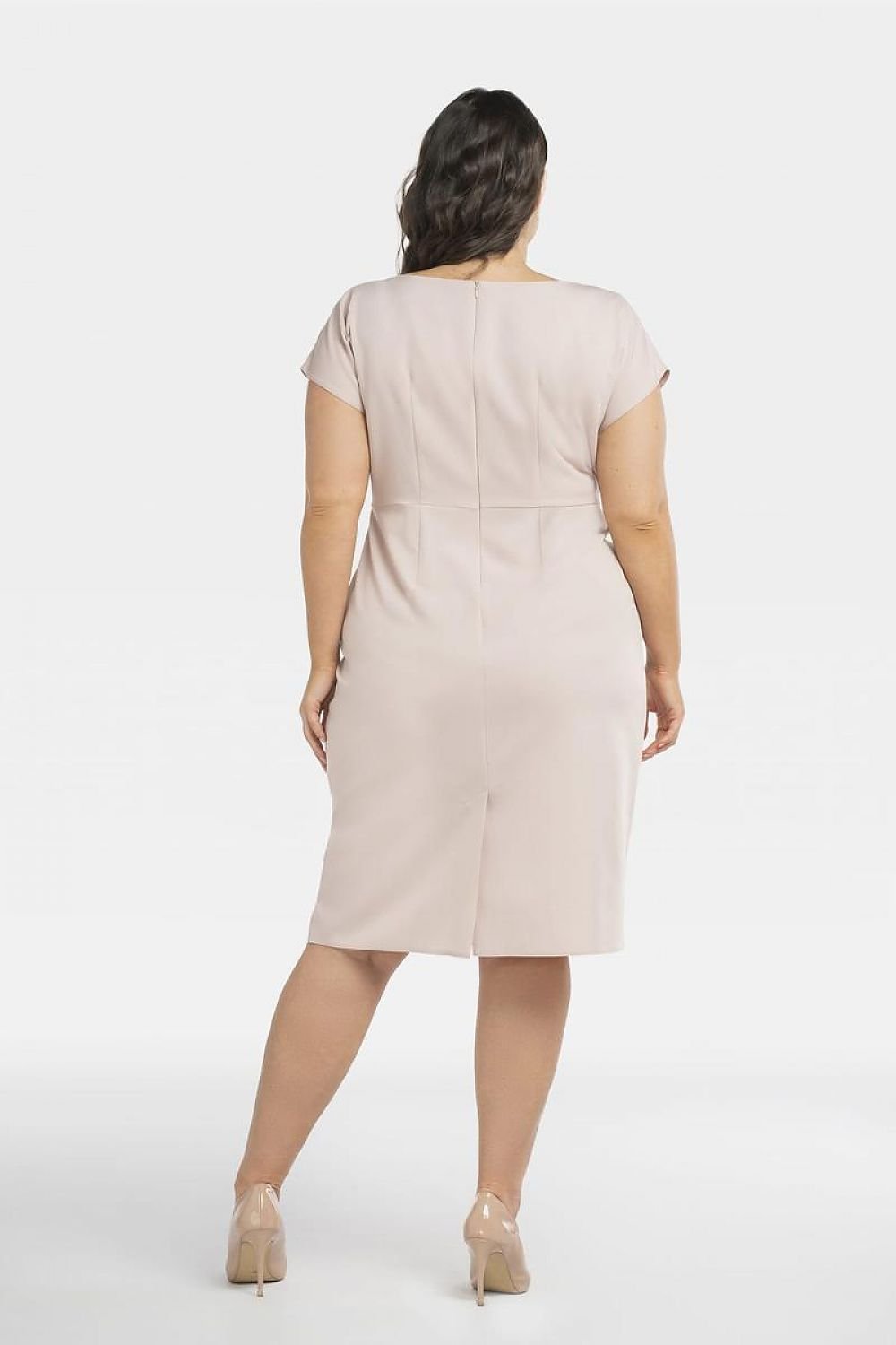 Plus Size Pencil Dress with Stitching