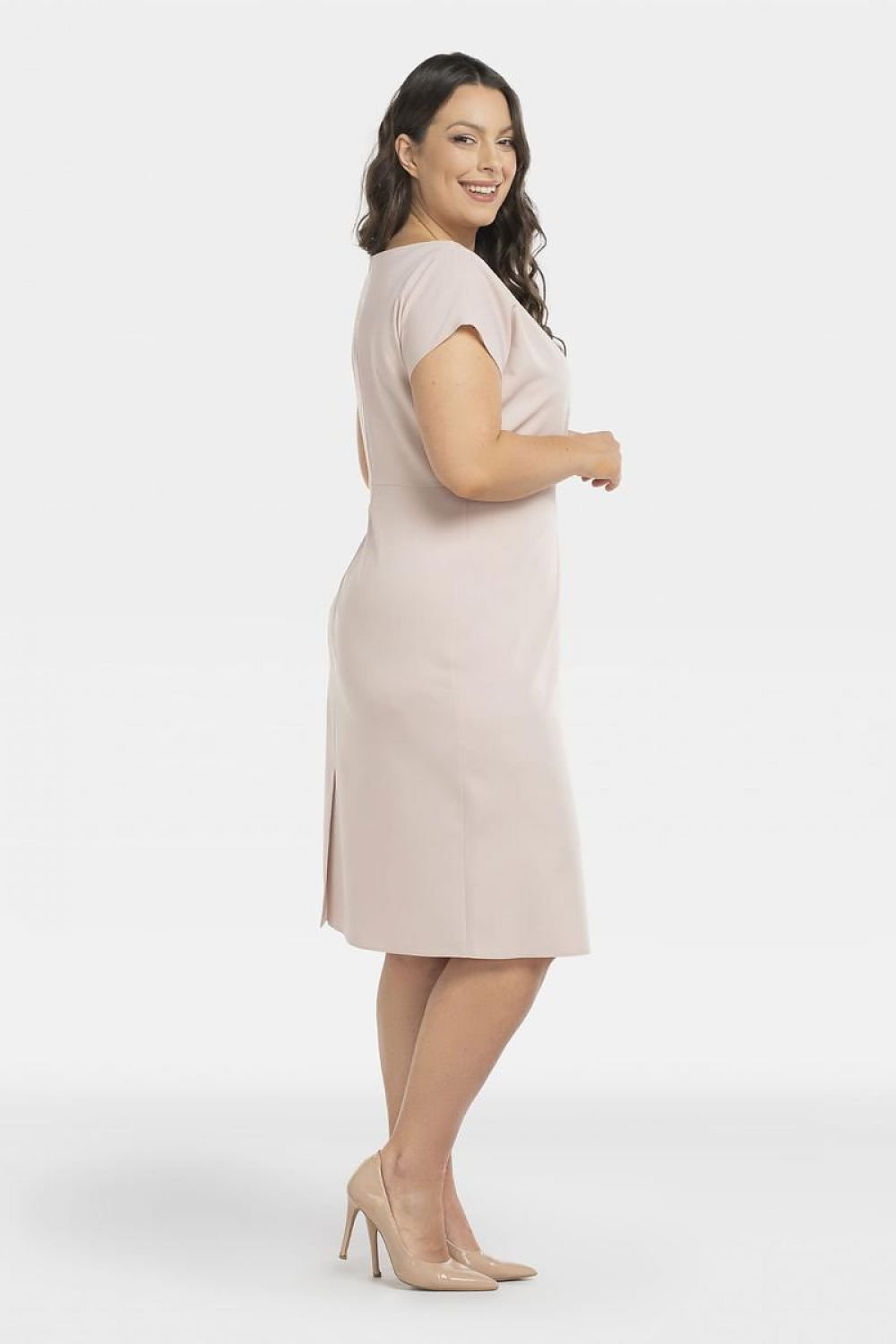 Plus Size Pencil Dress with Stitching