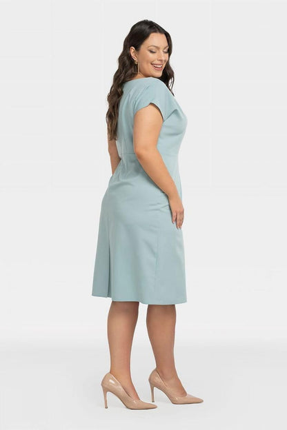 Plus Size Pencil Dress with Stitching