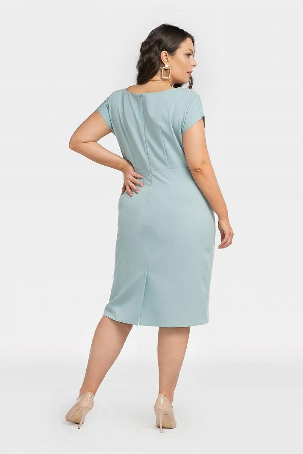 Plus Size Pencil Dress with Stitching