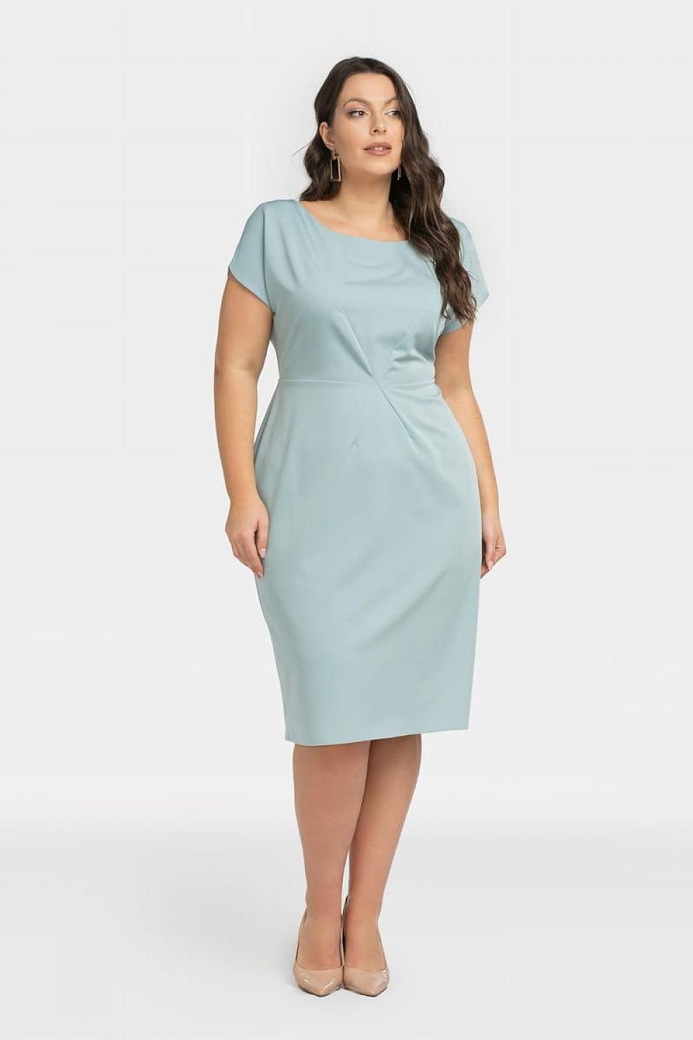 Plus Size Pencil Dress with Stitching