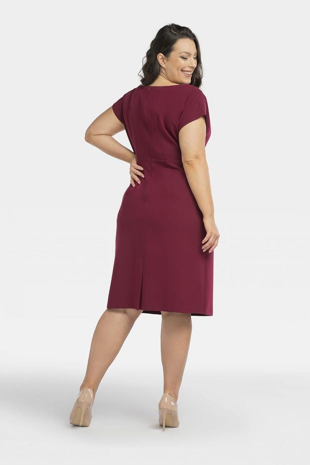 Plus Size Pencil Dress with Stitching