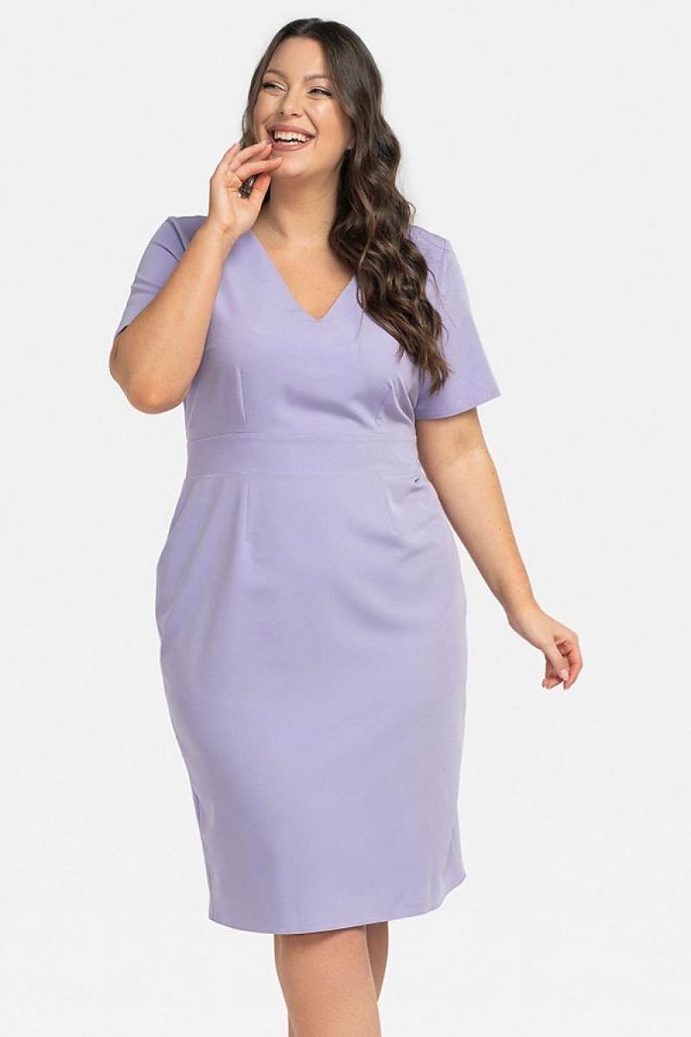 Plus Size Cutout Pencil Dress violet