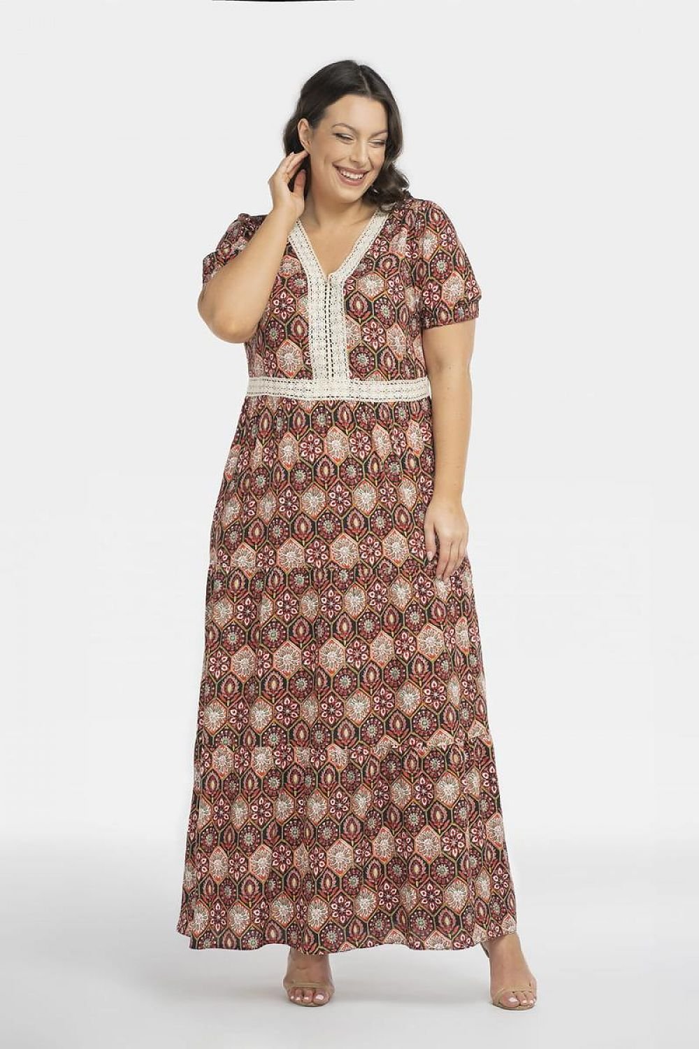 Plus size dress multicolor