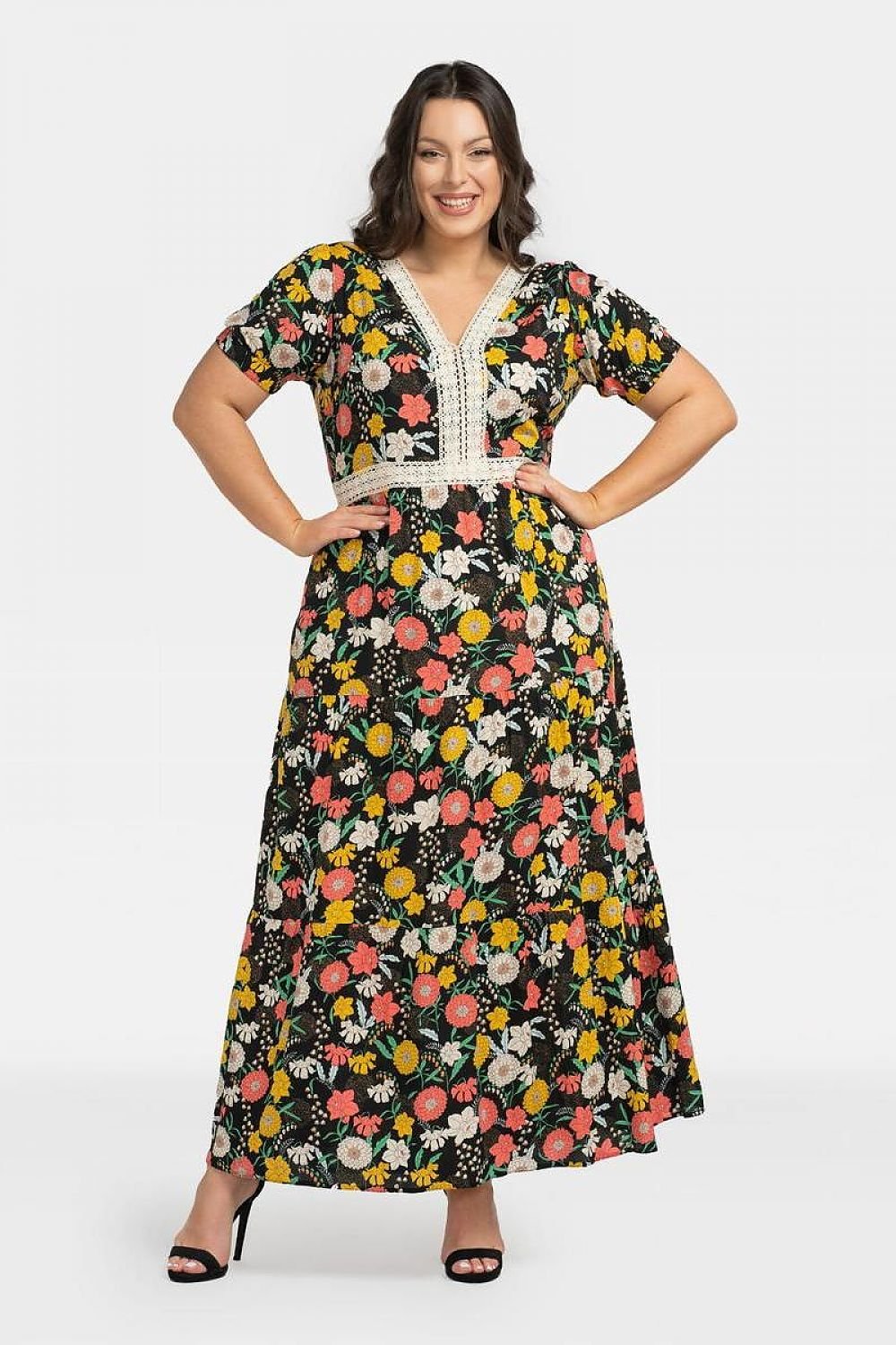 Plus size dress multicolor 3