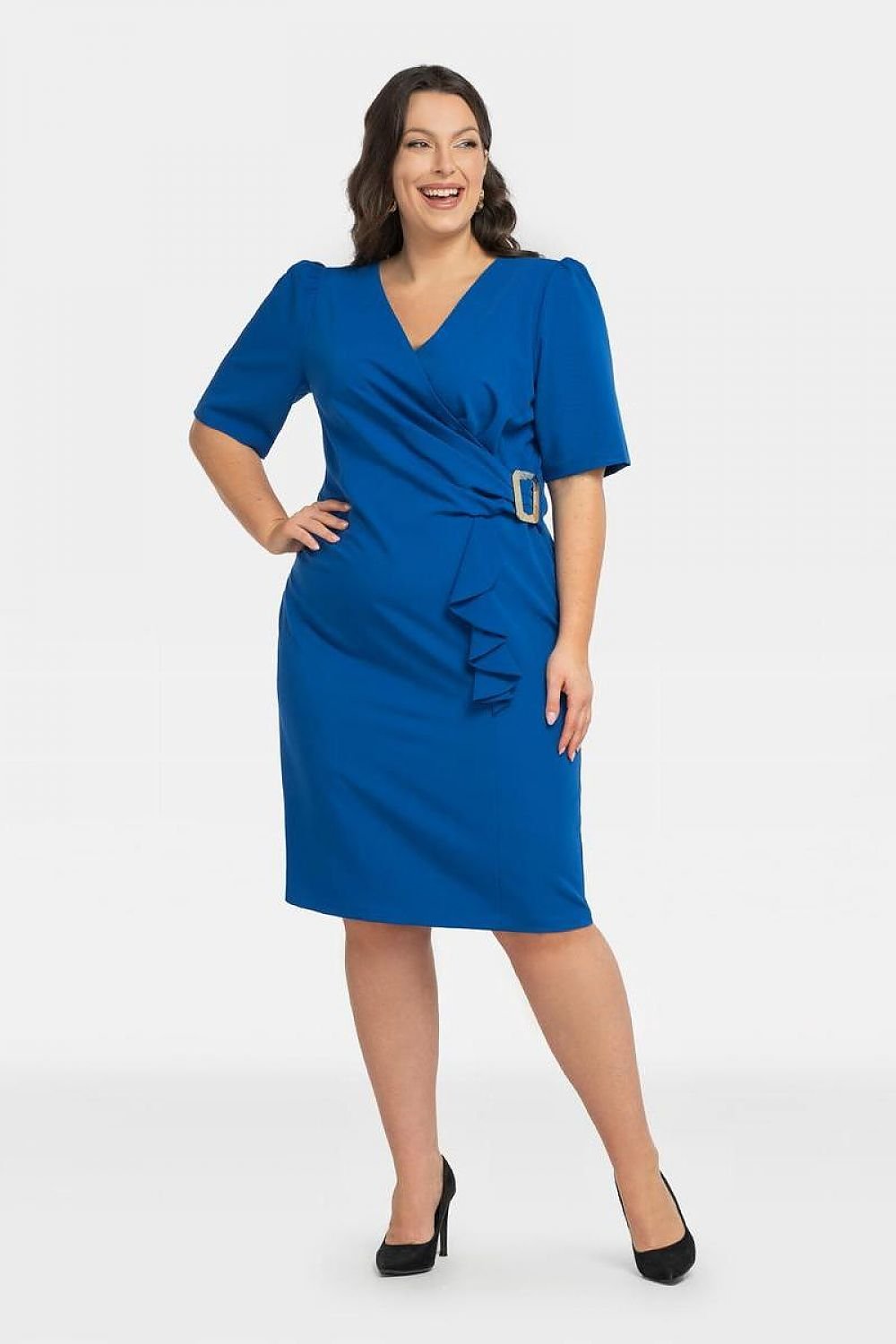 Plus Size Wrap Pencil Dress