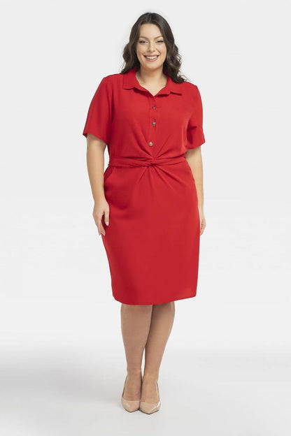 Plus Size Wrap Dress with Pockets