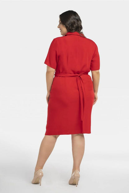 Plus Size Wrap Dress with Pockets