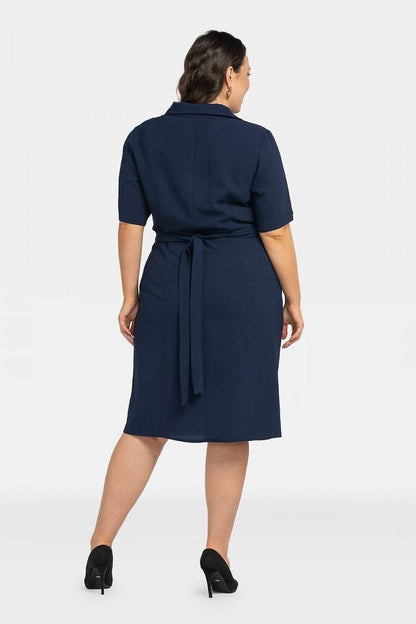 Plus Size Wrap Dress with Pockets