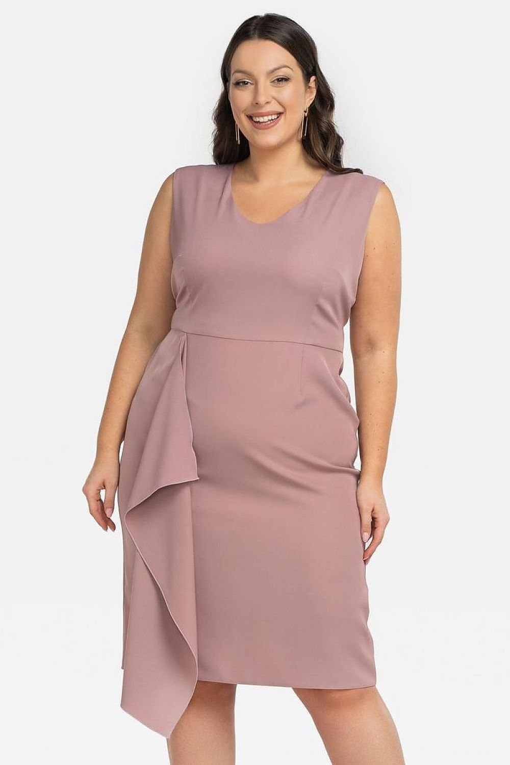 Plus Size Ruffle Dress pink